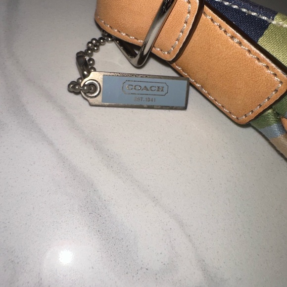 Vintage Y2K Coach Soho Striped Canvas Hobo Shoulder Bag and Matching Wristlet - Picture 6 of 11